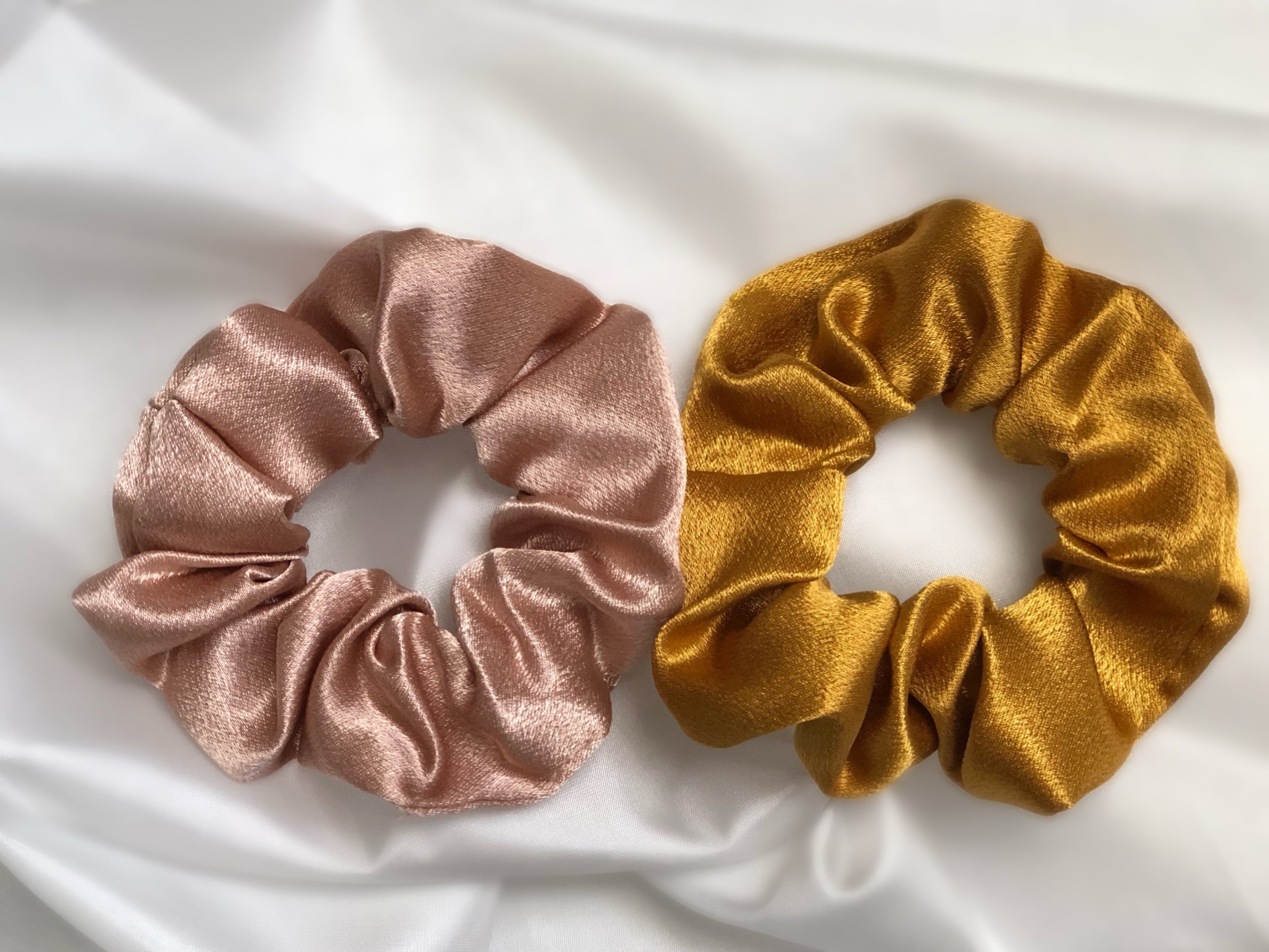 Multicolour Satin Scrunchie - Set of 2