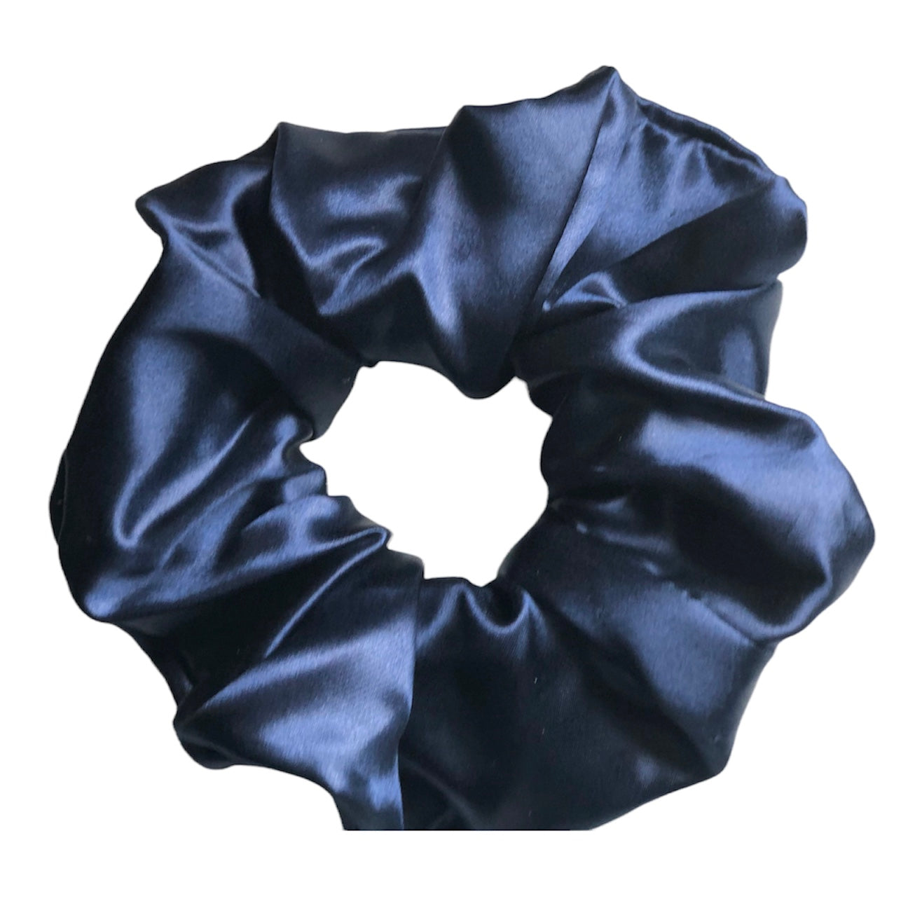 Large 100% Pure Silk Hair Ties - Navy