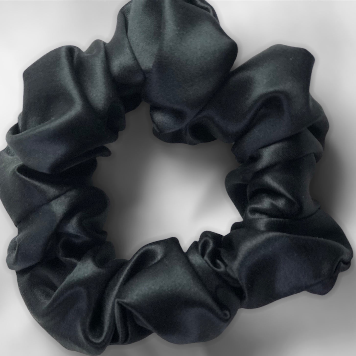 Medium 100% Pure Silk Hair Ties - Black