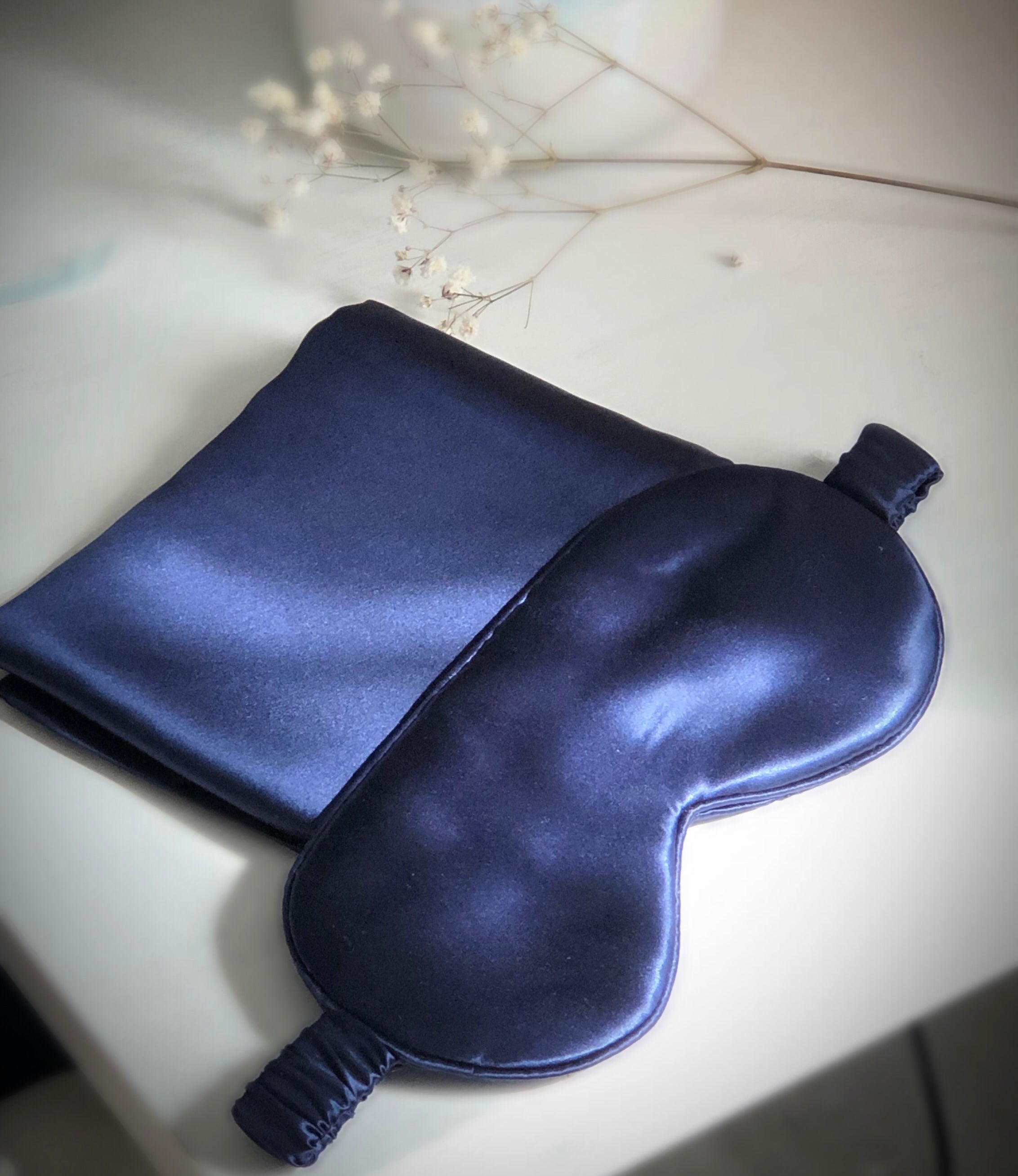 100% Pure Mulberry Silk Eye Mask - Navy