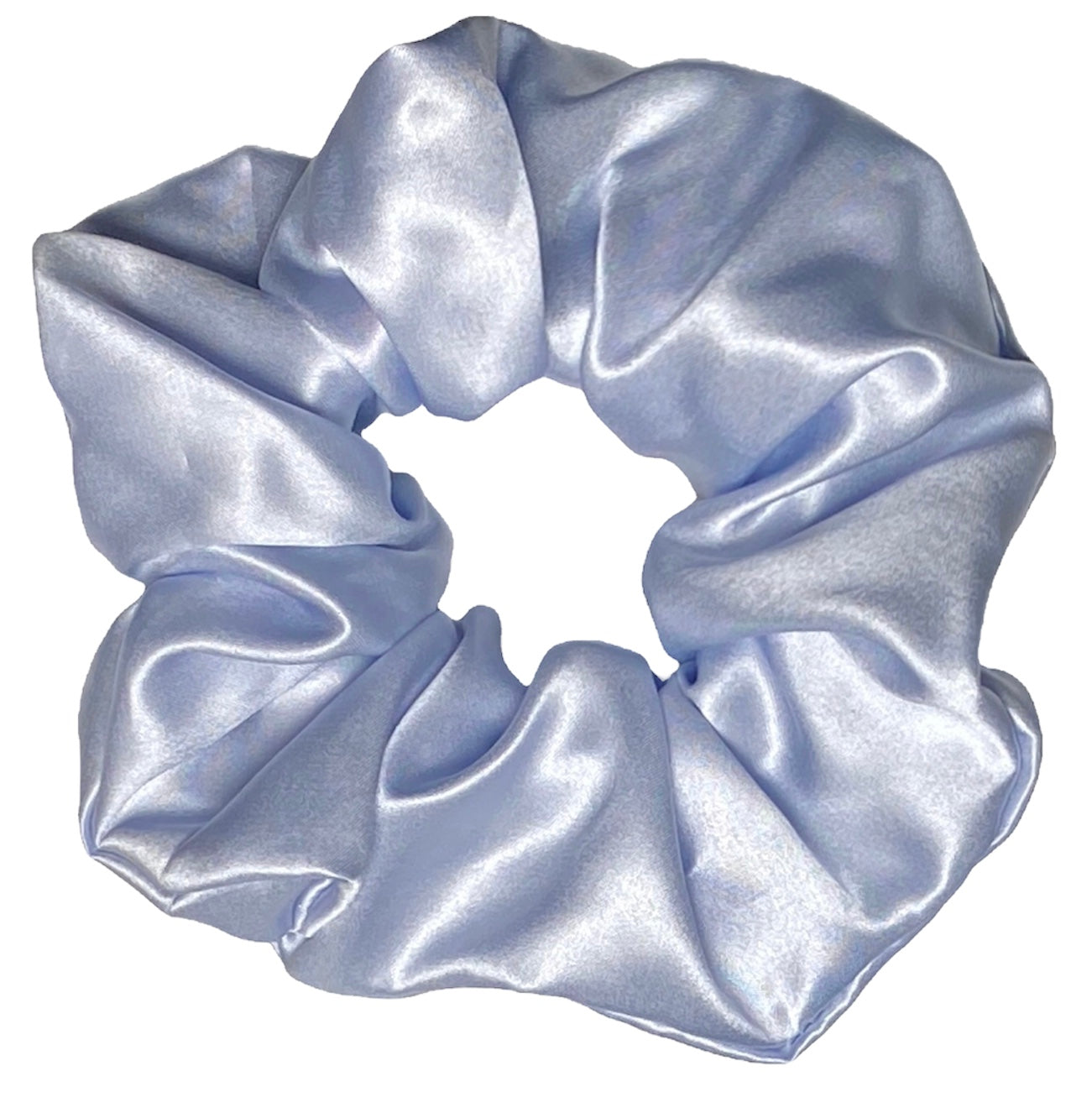 Large 100% Pure Silk Hair Ties - Sky Blue