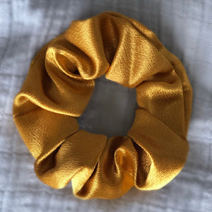 Mustard Satin Scrunchie - Set of 2