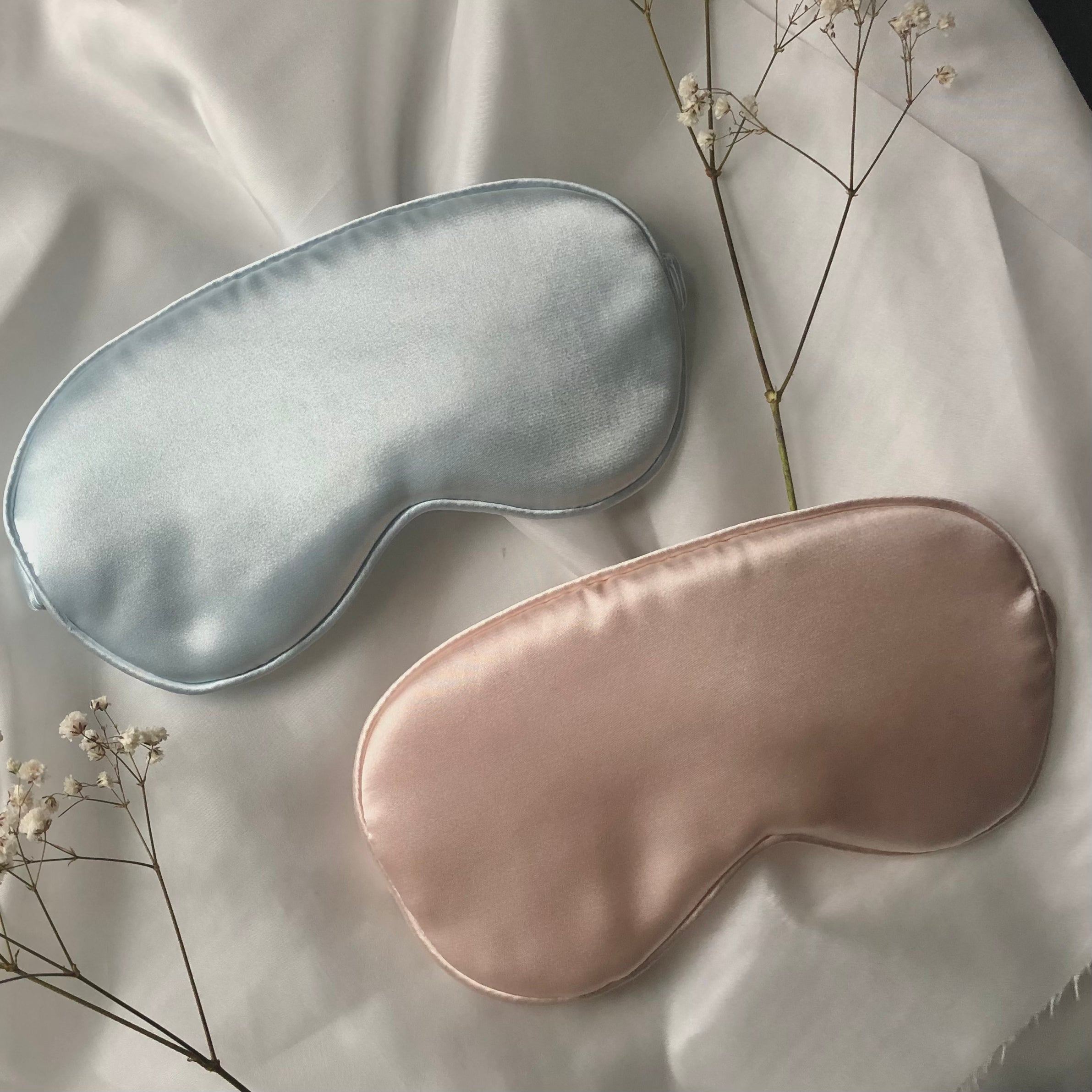 Satin Sleeping Eye Mask - Champagne Pink