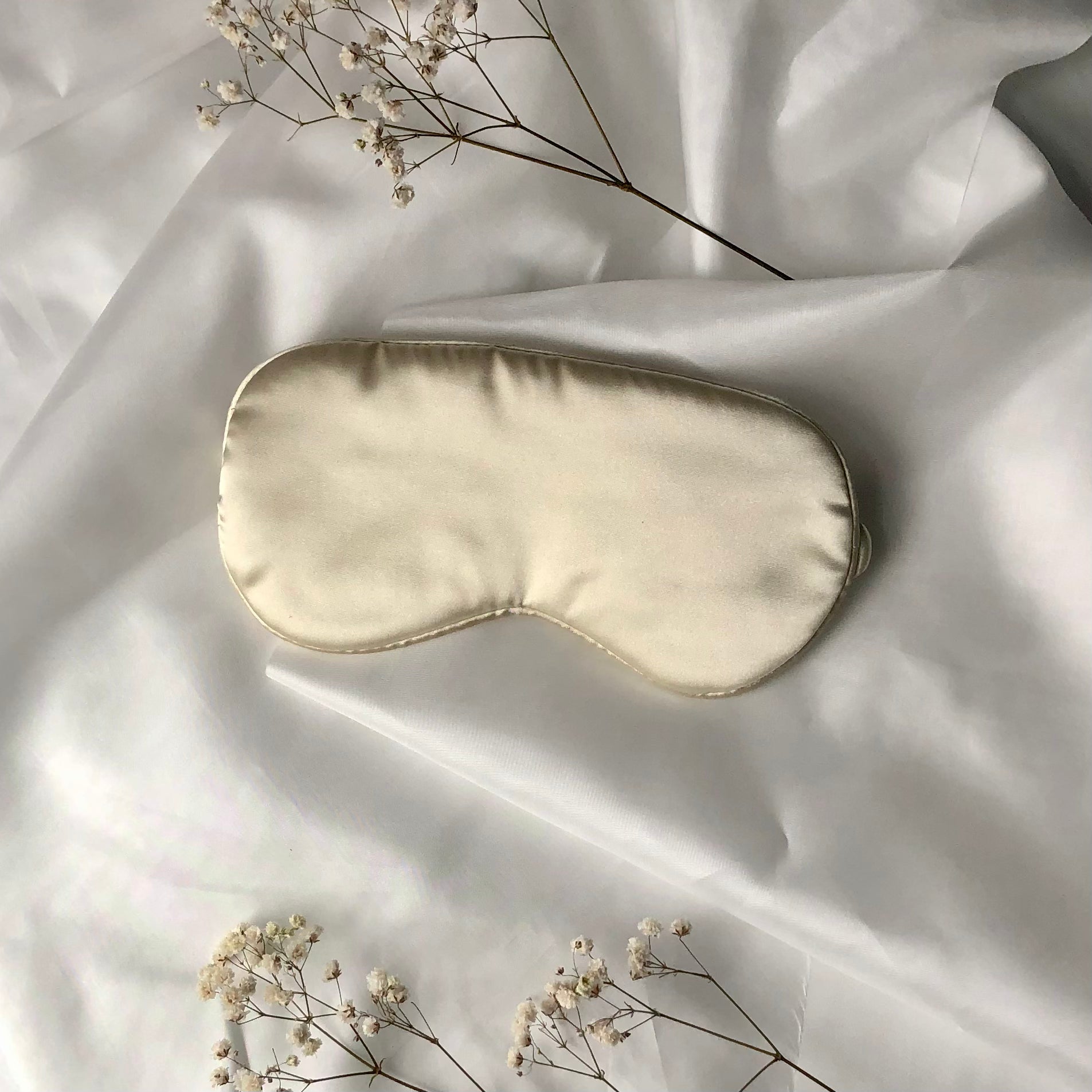 Satin Sleeping Eye Mask - Beige