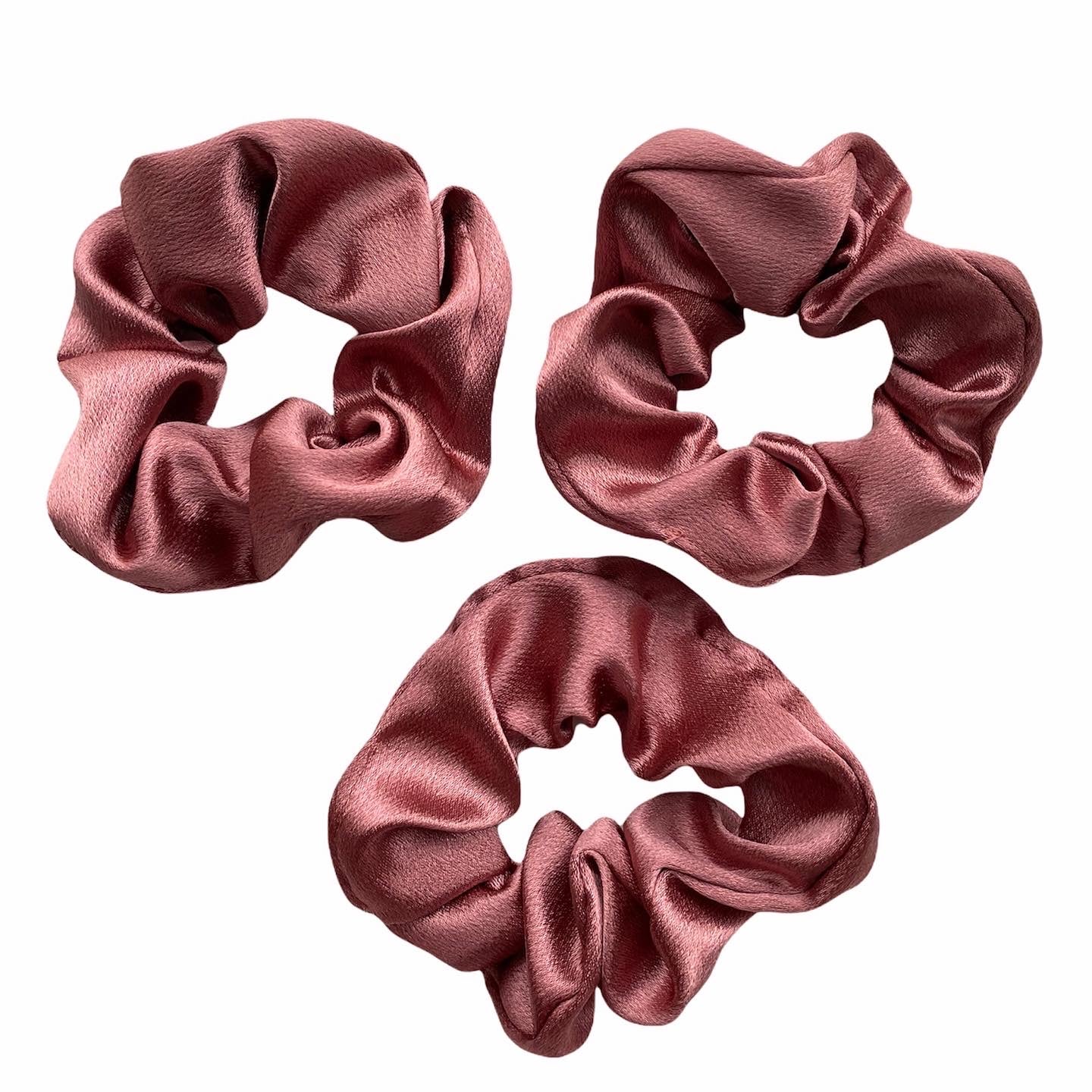 Bold Satin Scrunchie - Set of 3