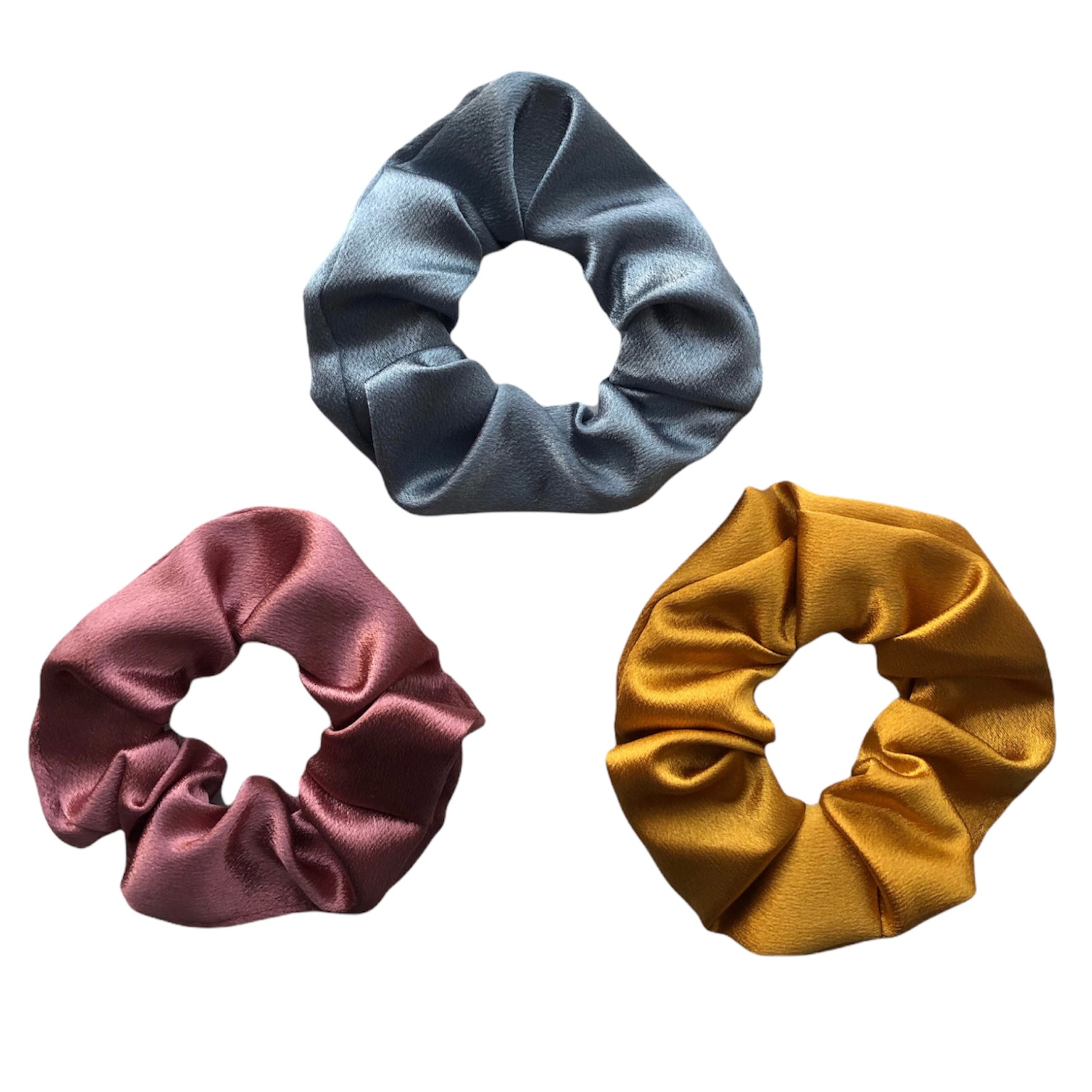 Bold Satin Scrunchie - Set of 3